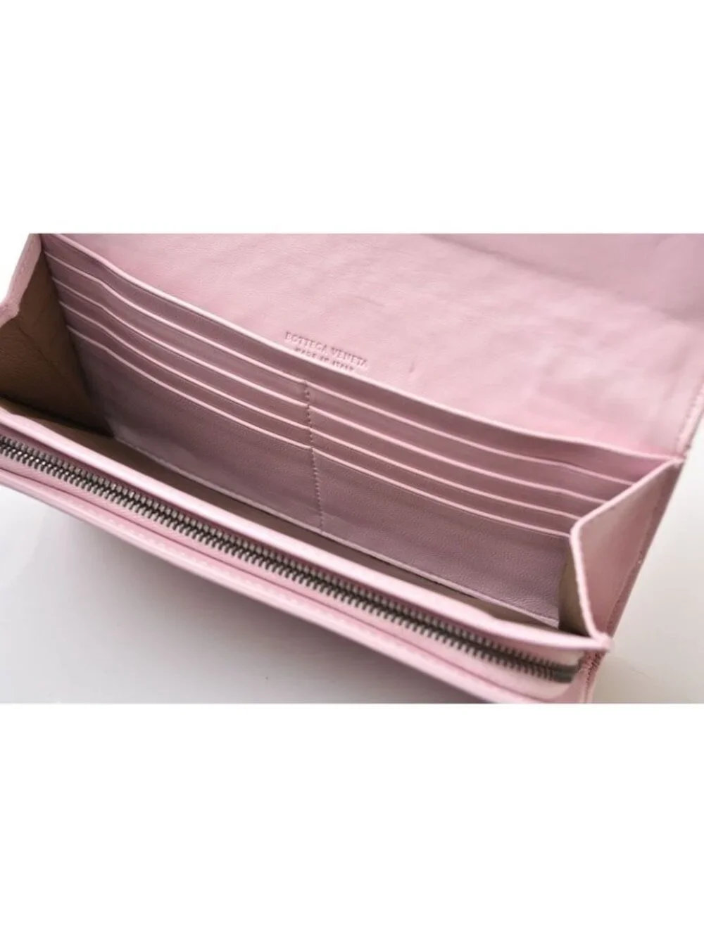 Bottega Veneta Wallet Continental Pink Embroidery